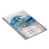 *~* Zeemeermin Sierlijke Strandgolven Oceaan AR7 Notitieboek (Rechterzijde)