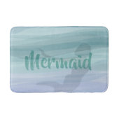 Zeemeermin Silhouet Aqua Blue Ocean Custom Badmat (Voorkant)
