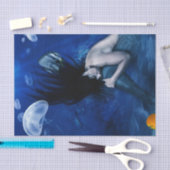 Zeemeermin Slaapend aan de onderkant van de oceaan Tissuepapier (Craft)