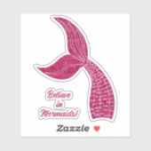 Zeemeermin staart Sticker (Vel)