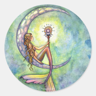 Zeemeermin Sticker Fantasy Kunst van Molly Harriso