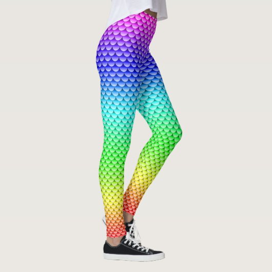 Zeemeermin Stijl ~ Volledig spectrum Leggings (Rechts)