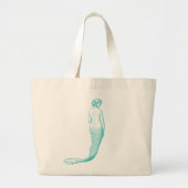 Zeemeermin Strandtas Grote Tote Bag (Voorkant)