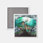 Zeemeermin Twins Magnet Magneet (Voorkant / Achterkant)