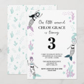 Zeemeermin Uitnodiging (Voorkant / Achterkant)