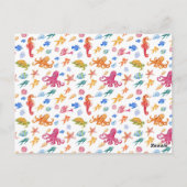 Zeemeermin uitnodiging voor kinderverjaardag (Achterkant)