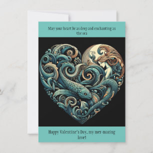 Zeemeermin Valentijnskaart Notitiekaartje