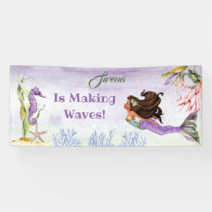 Zeemeermin van Colour Ethnic Seahorse Crab Paars B Spandoek