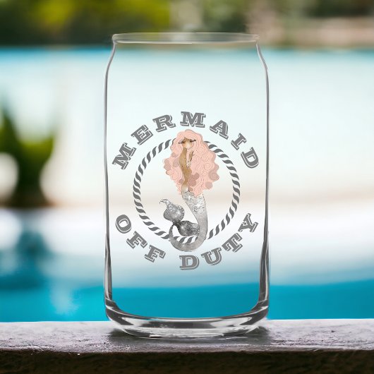 Zeemeermin van dienst Girly nautical Blikvorm Glas