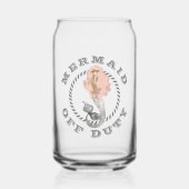 Zeemeermin van dienst Girly nautical Blikvorm Glas (Voorkant)