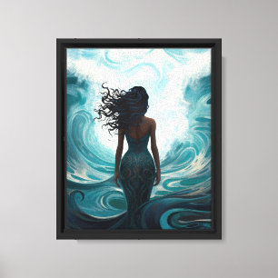 Zeemeermin van het Split Zeeen Premium Canvas Afdruk