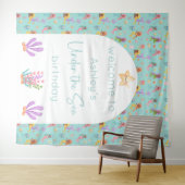Zeemeermin Verjaardag Achtergrond Tapestry Wandkleed (In Situ (horizontaal))