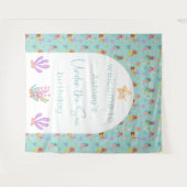 Zeemeermin Verjaardag Achtergrond Tapestry Wandkleed (Voorkant (horizontaal))