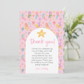 Zeemeermin Verjaardag Foto Bedankt Kaart (Staand voorkant)