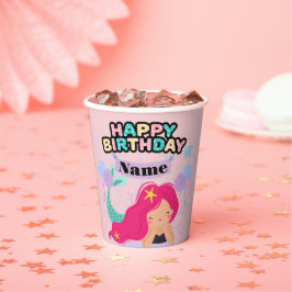 Zeemeermin Verjaardag Papier Bord Ontwerp – Onderw Papieren Bekers