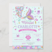 Zeemeermin Verjaardag Uitnodigingen Zeemeerminnenf (Voorkant)