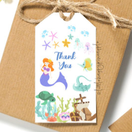 Zeemeermin verjaardagscadeau Label Cadeaulabel