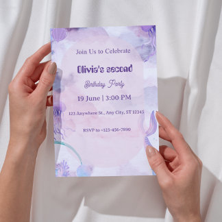 zeemeermin verjaardagsfeest uitnodiging voor meis