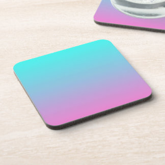 Zeemeermin verloopgradiënt paars roze aqua ombre bier onderzetter