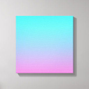 Zeemeermin verloopgradiënt paars roze aqua ombre canvas afdruk