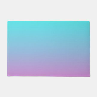 Zeemeermin verloopgradiënt paars roze aqua ombre deurmat