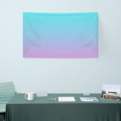 Zeemeermin verloopgradiënt paars roze aqua ombre spandoek (Beurs)