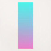 Zeemeermin verloopgradiënt paars roze aqua ombre yogamat (Voorkant)