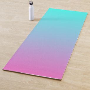 Zeemeermin verloopgradiënt paars roze aqua ombre yogamat