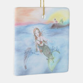 Zeemeermin voor de kust van Maine Keramisch Ornament (Rechts)