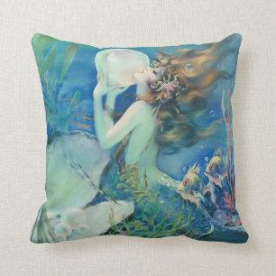  zeemeermin w Pearl Nautical Ocean Nautical Kussen