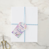 Zeemeermin Waterverf Birthday onder Zee Cadeaulabel (Met Touw)