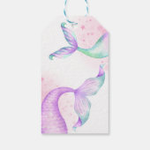 Zeemeermin Waterverf Birthday onder Zee Cadeaulabel (Achterkant)