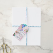 Zeemeermin Waterverf Birthday onder Zee Cadeaulabel (Met Touw)
