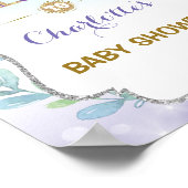 Zeemeermin Welkomstbord Baby Shower Zee Bruiloft D Poster (Hoek)