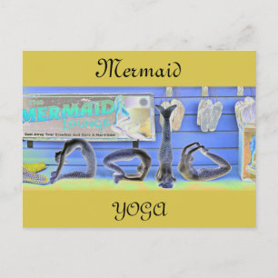 Zeemeermin Yoga Ansichtkaart Briefkaart