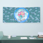 Zeemeermin Zee blauw groen Banner (Beurs)