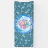 Zeemeermin Zee blauw groen Banner (Verticaal)