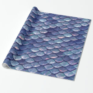 Zeemeermin Zee Blauwe Schalen Cadeaupapier