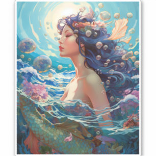 Zeemeermin Zee Godin Fantasy Art Sticker