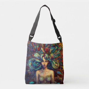 Zeemeermin Zee Godin Nymph Siren Onderwater Kunst Crossbody Tas