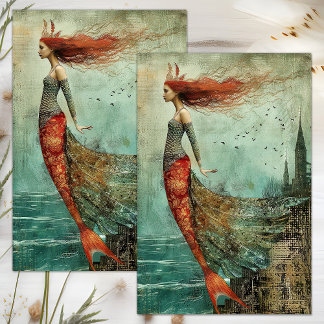 ZEEMEERMIN ZEEGODIN DECOUPAGE VELLIJN PAPER TISSUEPAPIER