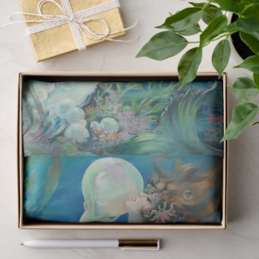 Zeemeermin/Zeemeermin Antiek ontkoppeling Tissuepapier (Geschenk)