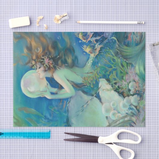 Zeemeermin/Zeemeermin Antiek ontkoppeling Tissuepapier (Craft)