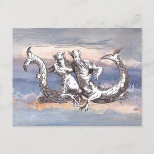 ZEEMEERMIN & ZEEMEERMIN IN OCEAANHEMEL BRIEFKAART