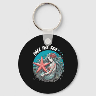 Zeemeermin Zeester Zee Natuur Milieubescherming Sleutelhanger