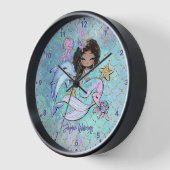 Zeemeermin zwart haar aangepaste meisjes slaapkame (Hoek)