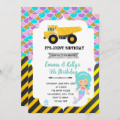 Zeemeerminconstructie gezamenlijke partij Uitnodig Kaart (Voorkant / Achterkant)