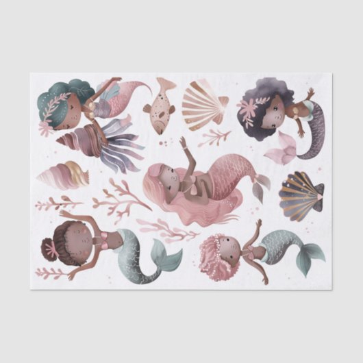 zeemeermindecoupage tissuepapier (Voorkant)