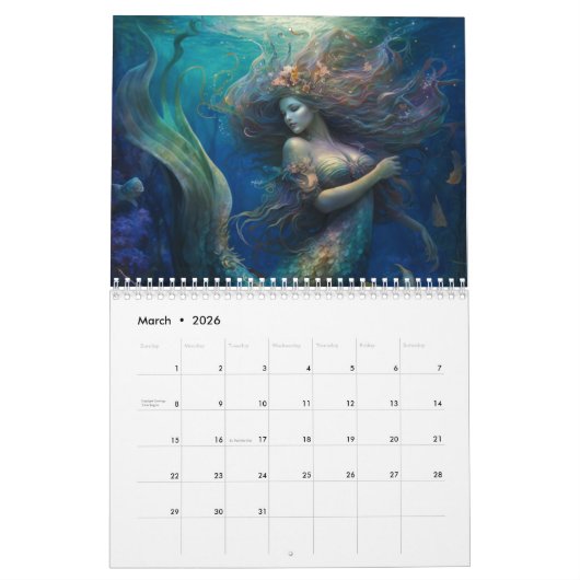 Zeemeerminkalender Kalender (Mar 2026)