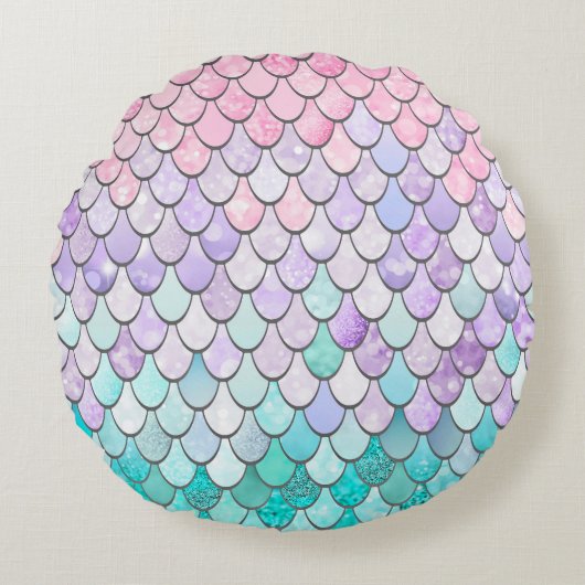 Zeemeerminkussen, rond Sierkussen Rond Kussen (Voorkant)